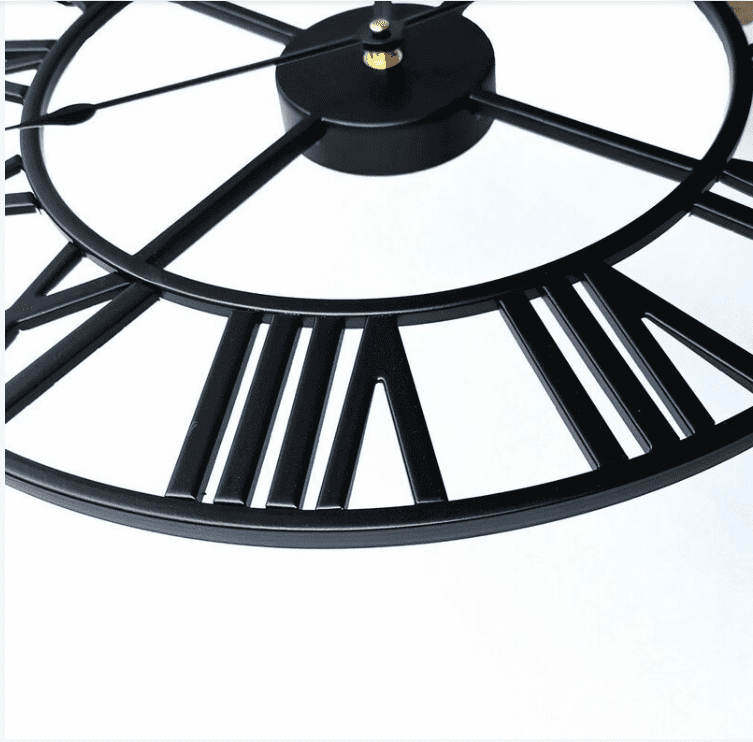 horloge industrielle noire horloge time
