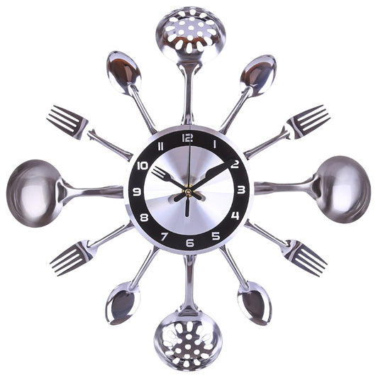 Horloge Murale Design Ustensiles Cuisine