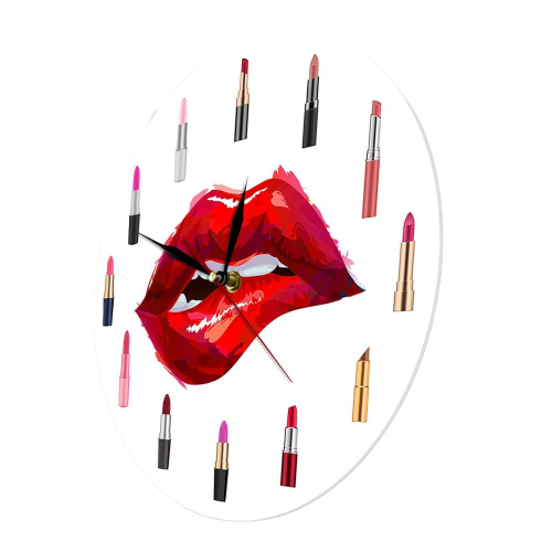 Horloge Acrylique Rouge à Lèvre