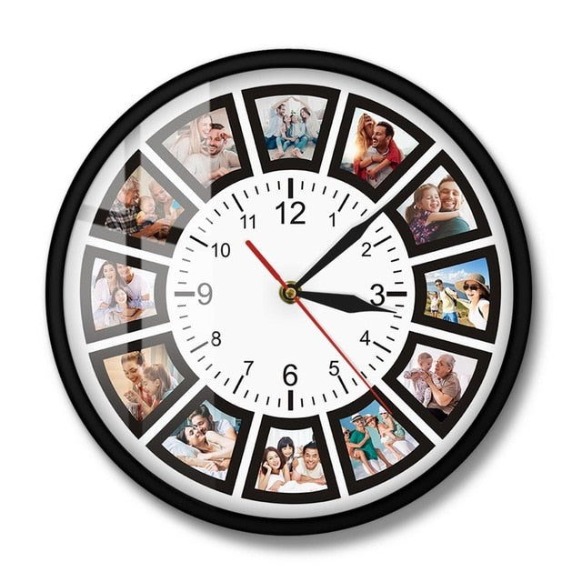 Horloge Murale Design Cadre Photos Circulaire