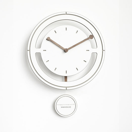 horloge bois et blanc 