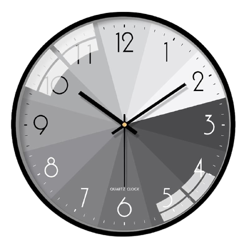 Horloge nuance de gris