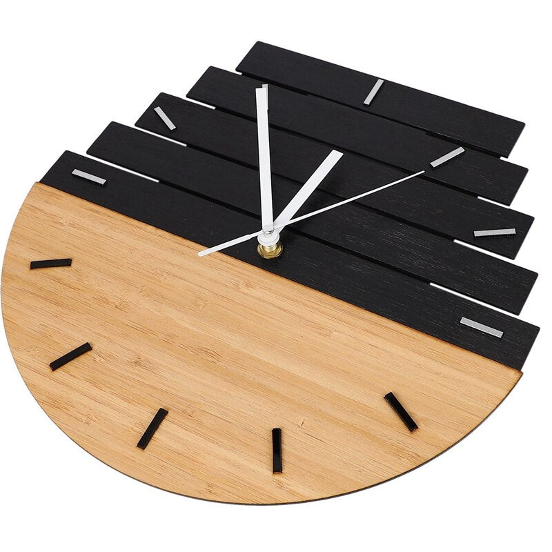 horloge bois noir 