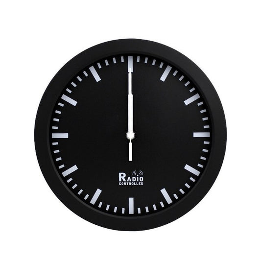 Horloge Murale Noir Radio Télécommandé Automatique