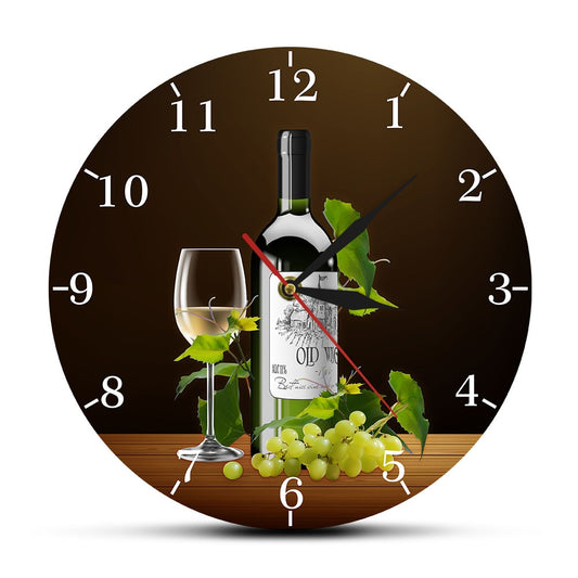 Horloge Murale Design Bouteille de vin
