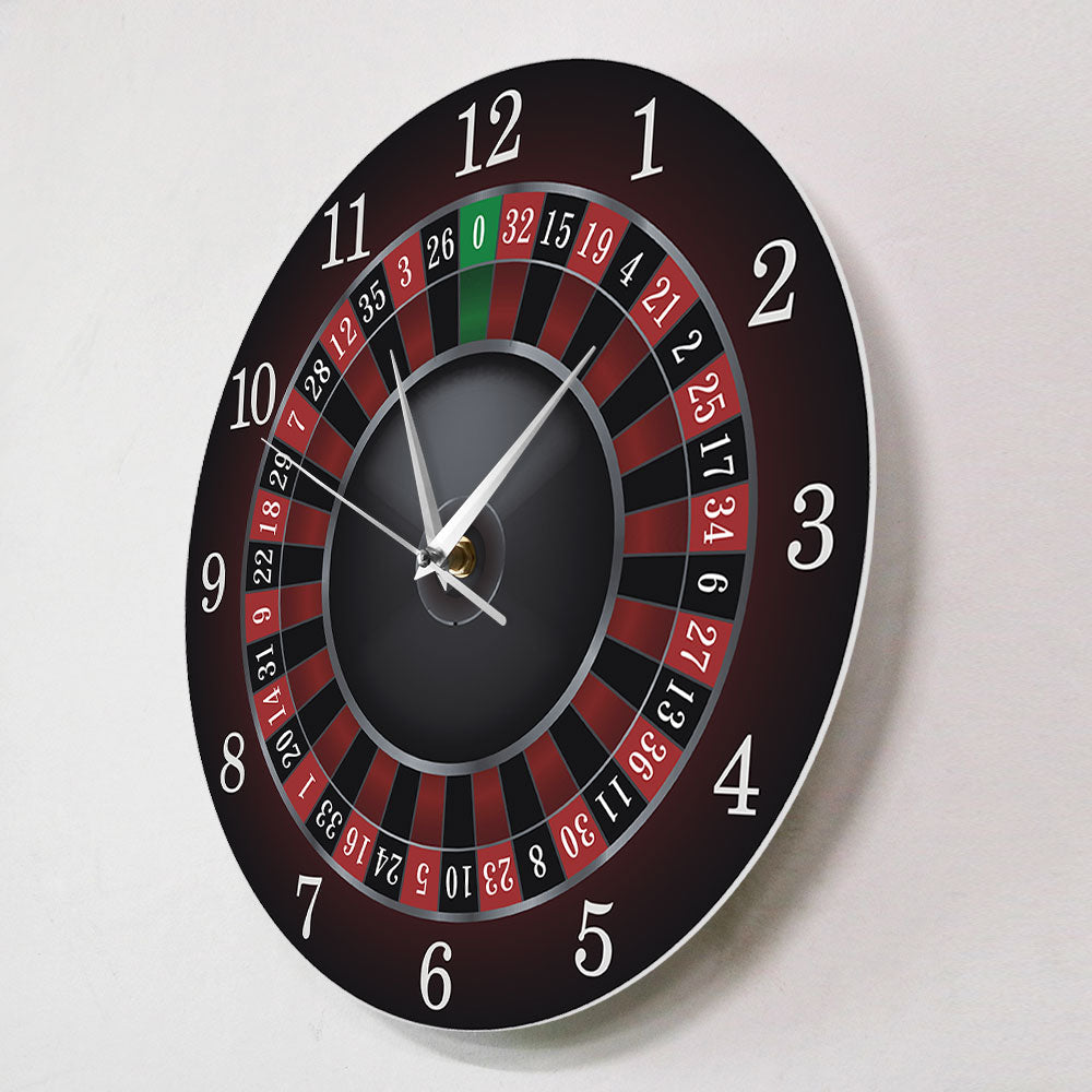 Horloge Murale Design Roulette Poker